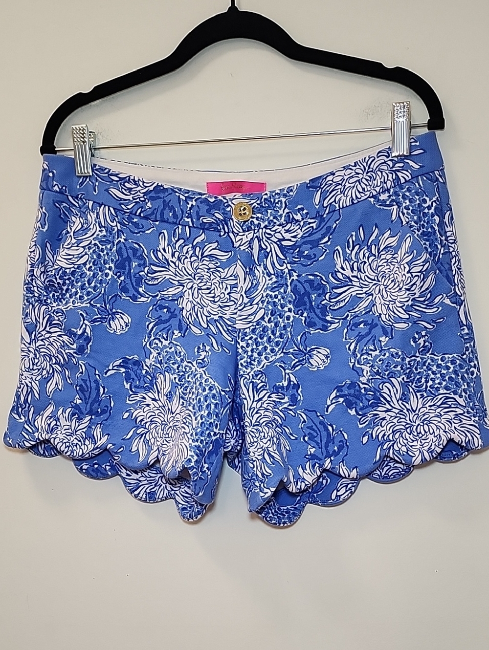 Lilly Pulitzer Buttercup Knit Short Boca Blue Croc It And Lock It Size 6 - Picture 5 of 16